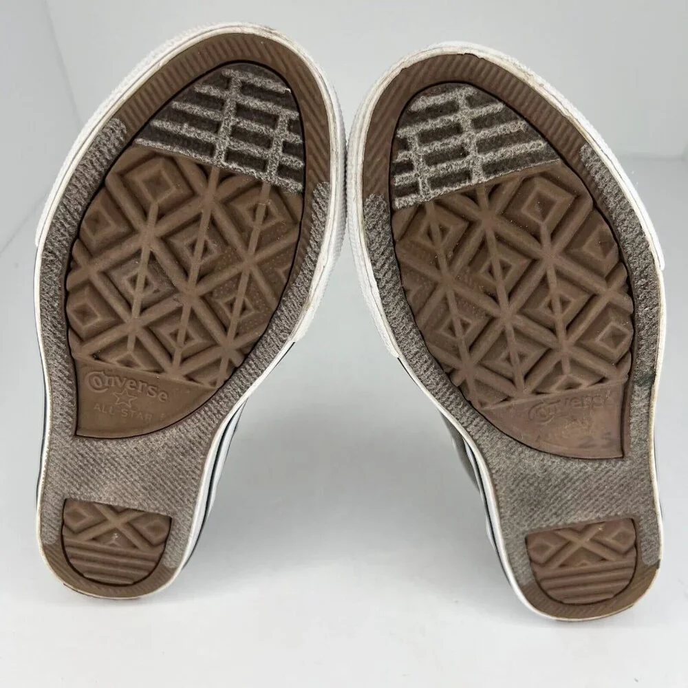 Converse Boys 635471F Gray All Star Mid Low Top Lace Up Size 2 Canvas Shoes